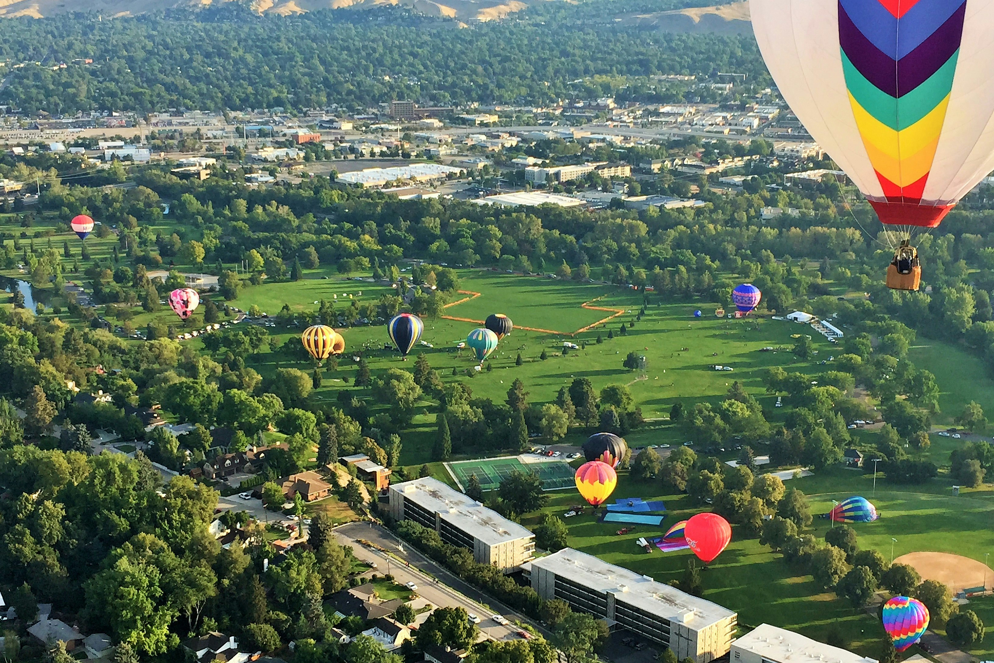 Hot air balloons over Boise, Idaho